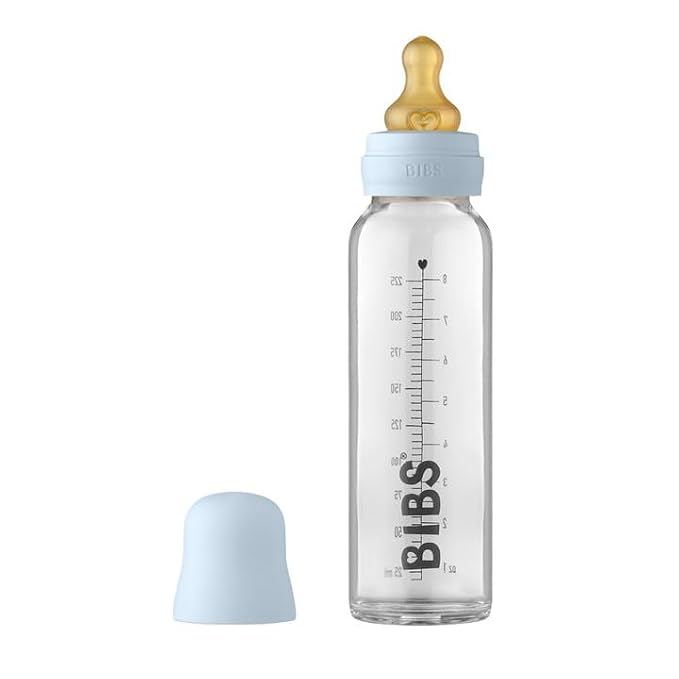 BIBS Baby Glass Bottle. Anti-Colic. Round Natural Rubber Latex Nipple. Supports - Image 4