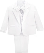 Dressy Daisy Baby Toddler Boy 5 Pcs Set Formal Tuxedo Suits No Tail Wedding by DressyDaisy