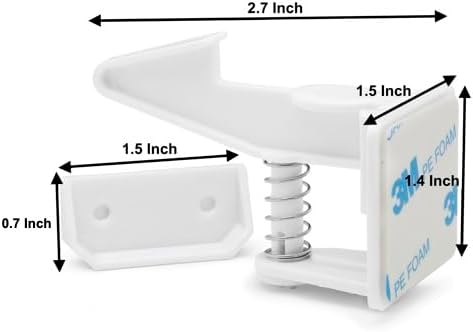12 Pack Cabinet Locks Child Safety | Baby Safety Cabinet Locks NO Drilling 3M - Image 6