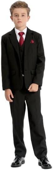 A&J DESIGN Boys 7-Piece Formal Suit Ring Bearer Outfit - Image 2