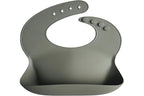 mushie Silicone Baby Bib | Adjustable Fit Waterproof Bibs - Image 4