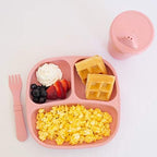 Re-play 3x3 Divided Toddler Plates and Utensils Set - Image 8