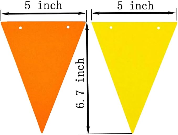 Orange and Yellow Pennant Banner - Image 2