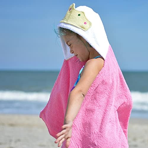 Hooded Baby Towel for Kids 2-8 | Large 100% Cotton Baby Towel for Girls in Pink - Image 5