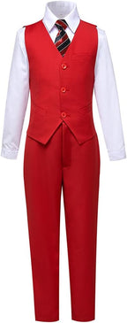 Visaccy Boys Suits Slim Fit Dress Clothes Ring Bearer Outfit - Image 6