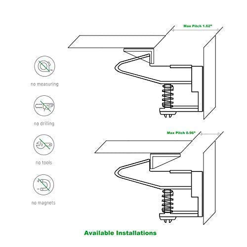 Vmaisi 12 Pack Cabinet Locks Child Safety Latches - Image 9