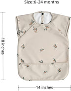 GZMM Waterproof Baby Bibs, Infant Toddler Extra Cover Feeding Bib - Image 2