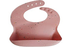 mushie Silicone Baby Bib | Adjustable Fit Waterproof Bibs - Image 4