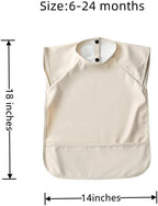 GZMM Waterproof Baby Bibs, Infant Toddler Extra Cover Feeding Bib - Image 3