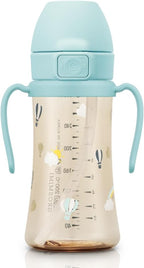 GROSMIMI Flip Top Spill Proof Sippy Cup, BPA Free, 10 oz, Stage 2 Straw by GROSMIMI