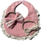 Baby Girl Gift Set, Muslin BoHo Bib - Image 2