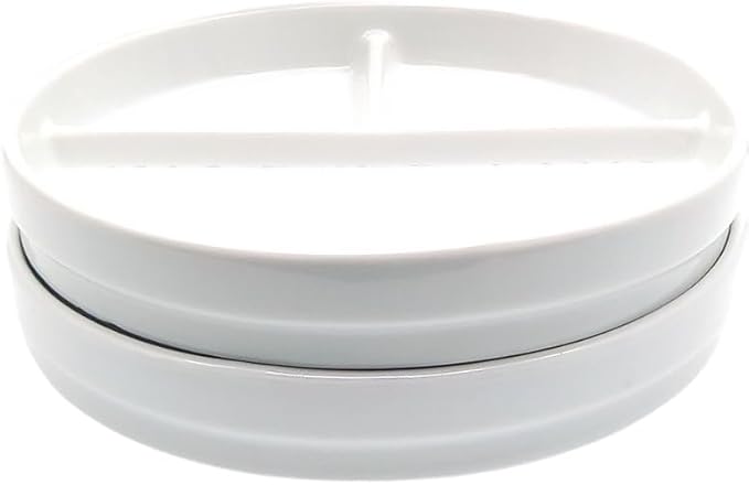 Elk and Friends Kids 6.7” Porcelain White Plates | Divided Plates | Suitable by ElkandFriends