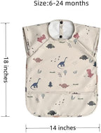 GZMM Waterproof Baby Bibs, Infant Toddler Extra Cover Feeding Bib - Image 5