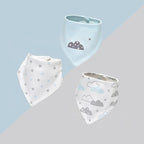 JN&LULU 3 Pack Newborn Baby Bibs Bandana Drool Bibs - Image 3