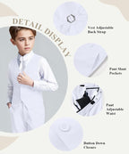 Visaccy Boys Suits Slim Fit Dress Clothes Ring Bearer Outfit - Image 2