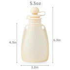 PandaEar 3 Pack Silicone Baby Food Pouches, Reusable Squeeze Pouches - Image 3
