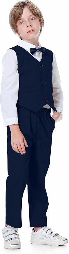ARTMINE Toddler Boy Clothes Suit Gentleman Wedding Outfits, Formal Dress - Image 4