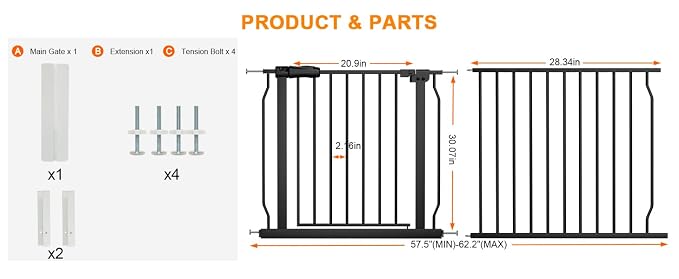 Extra Wide Baby Gate Extra Wide Extra Tall Dog Gates - Image 2