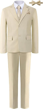 A&J DESIGN Boys 7-Piece Formal Suit Ring Bearer Outfit by AJDESIGN