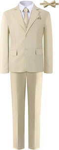 A&J DESIGN Boys 7-Piece Formal Suit Ring Bearer Outfit by AJDESIGN