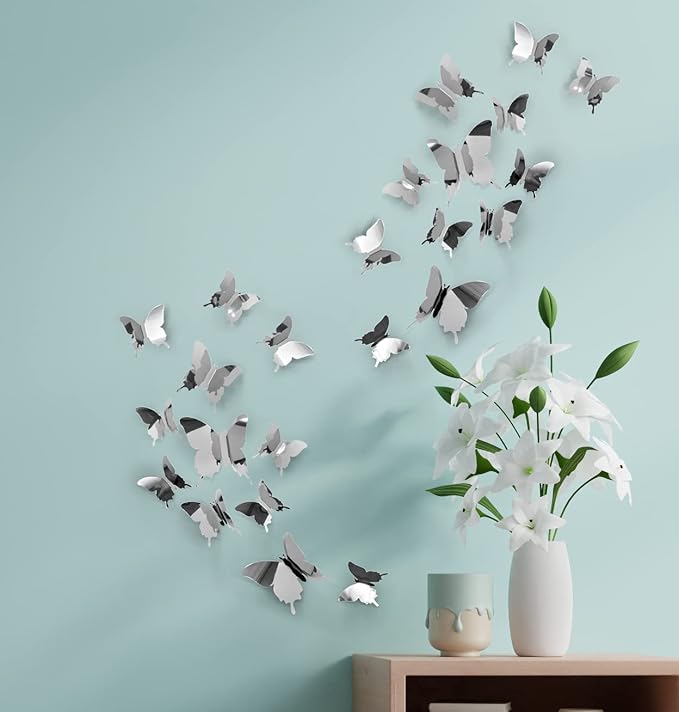 Silver Butterfly Wall Decals - Image 2