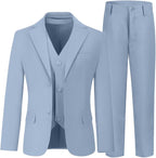 Boys' 3 Piece Suit Set with Suit Jacket, Formal Tuxedos Slim Fit Ring Bearer by Hipfun