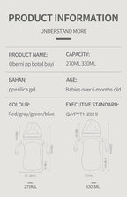 Baby Bottles, Weighted Straw Toddler Milk Bottles - Image 8