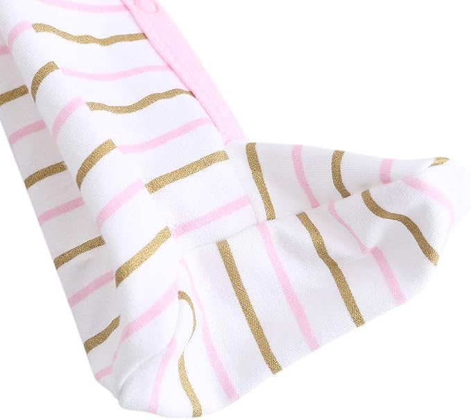 Kiddiezoom Baby Footed Cotton One-Piece Romper Jumpsuit Pajamas - Image 6