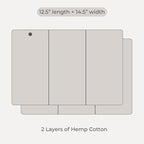 Hemp Prefold Inserts with Snap - Image 5