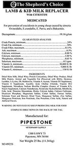 Premier 1 Shepherd's Choice Lamb & Kid Instant Milk Replacer - 45 lb. - Image 3