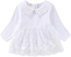 Peacolate 6M-4Years Spring Fall Baby Girls Clothing Set 3pcs Long Sleeve Dress - Image 3