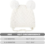 Labeol Baby Hats, Soft Warm Winter Knit Baby Beanie Hat - Image 4