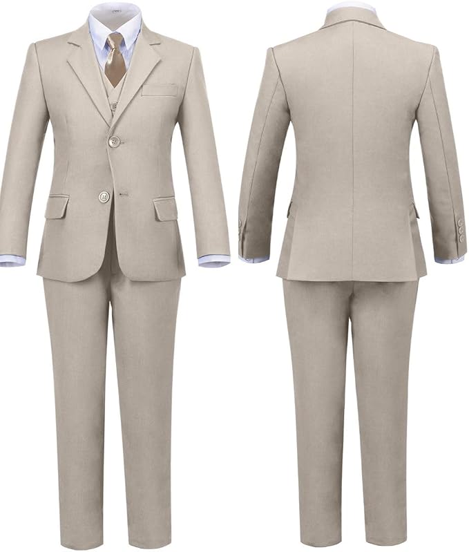 Boys' Formal Suit Set Adjustable Waist Suits - Image 4
