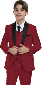 Boys Suit for Toddler Tuxedo Kids Formal Suits Set 5 Pieces Wedding Outfit by SHINFAN