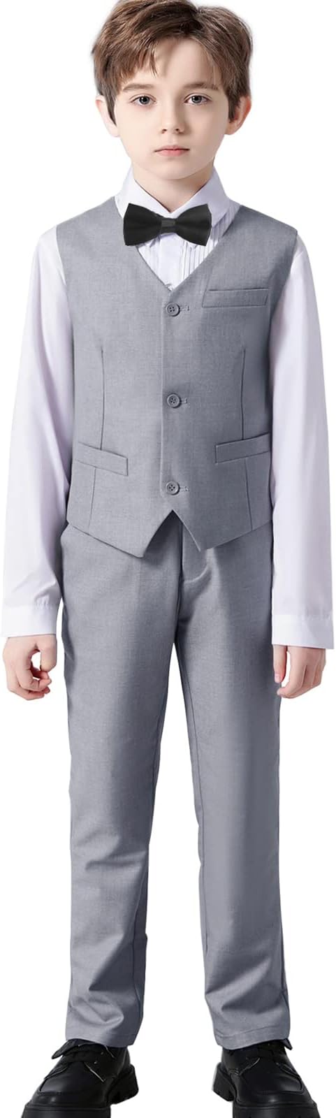 Boys' Suits Formal Slim Fit Tuxedo Boys Vest and Pants Set - Image 2