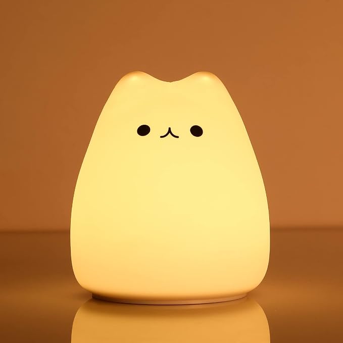 LOVERUIS Cat Lamp Night Light Girl Colorful Squishy Night Lights - Image 4