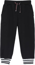 HILEELANG Toddler Boys Cotton Jogger Sweatpants 3 Pack, Soft Adjust Elastic - Image 5