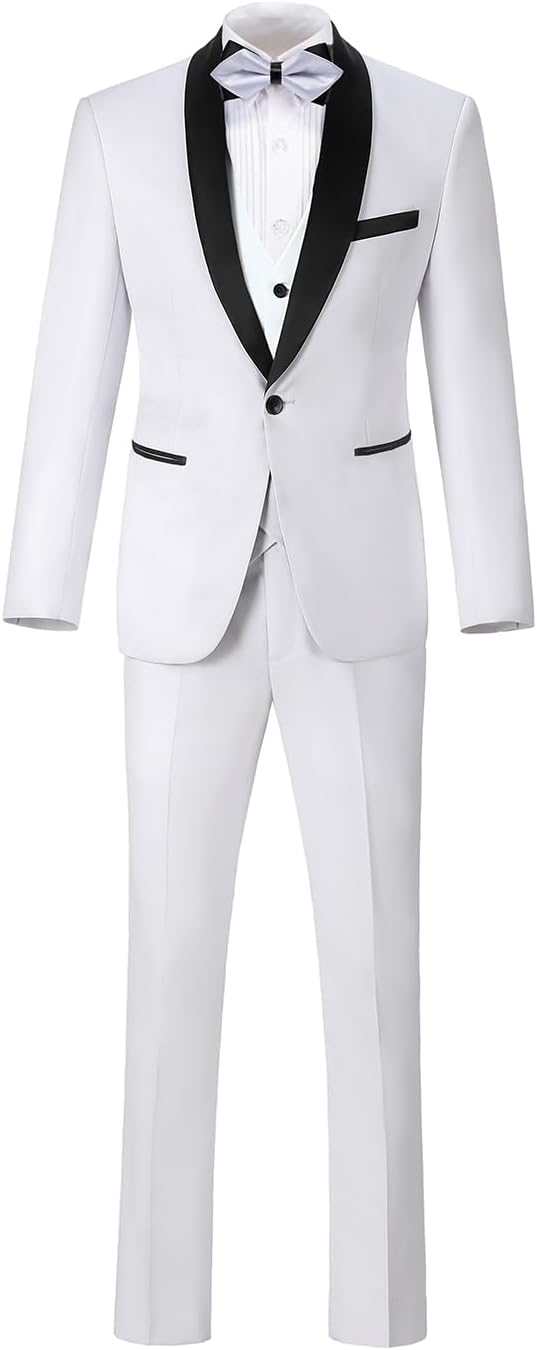 Boys Suit for Toddler Tuxedo Kids Formal Suits Set 5 Pieces Wedding Outfit by SHINFAN