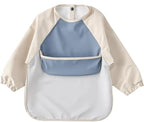 GZMM Waterproof Baby Bibs, Infant Toddler Long Sleeve Feeding Bib by GZMM