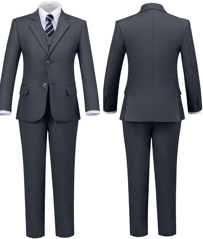 Boys' Formal Suit Set Adjustable Waist Suits - Image 4