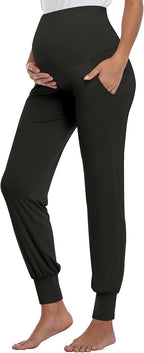 AMPOSH Women's Maternity Pants Stretchy Lounge Workout Pants Casual Loose Comfy by AMPOSH