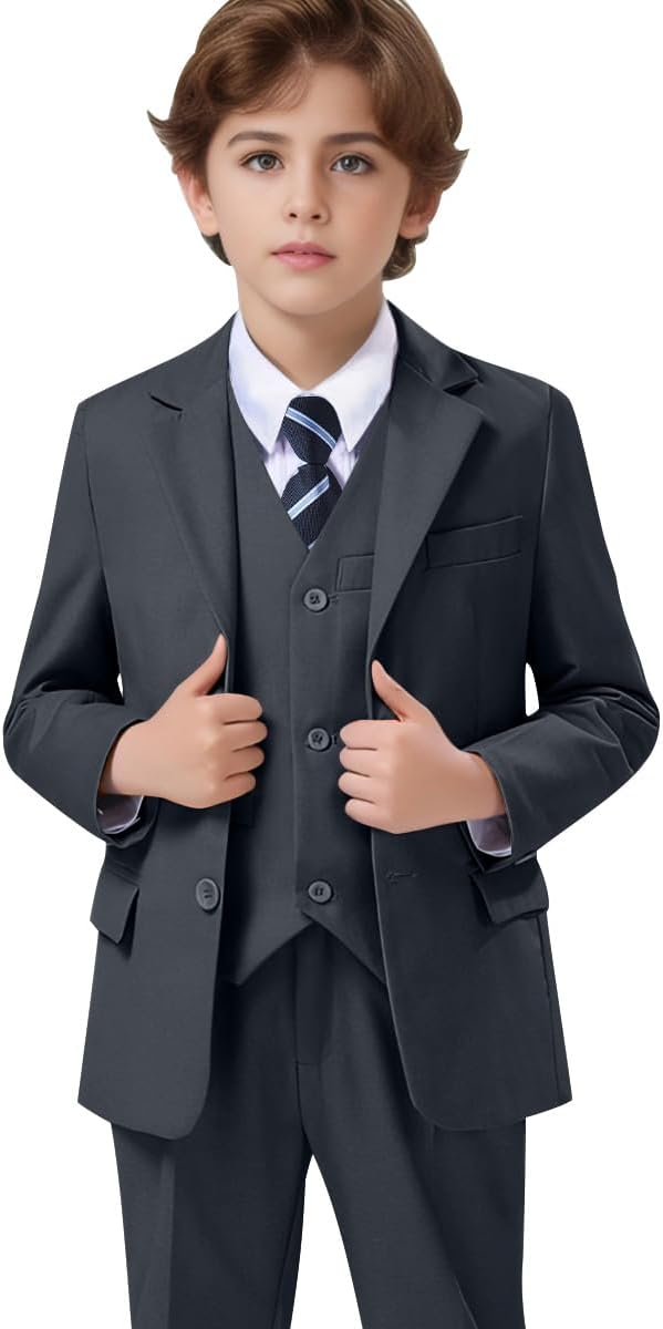 Boys' Formal Suit Set Adjustable Waist Suits by Unknown