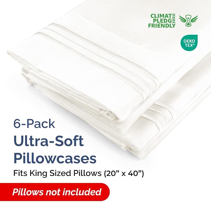 King Pillow Cases Set of 6 - Image 2