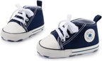 Meckior Baby Girls Boys Canvas Sneakers Soft Sole High-Top Ankle Infant First - Image 4