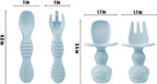 PandaEar Silicone Baby Feeding Set | 9PCS Baby Led Weaning Supplies Self - Image 7