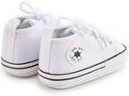 Meckior Baby Girls Boys Canvas Sneakers Soft Sole High-Top Ankle Infant First - Image 6