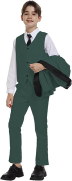 Boys Suit for Toddler Tuxedo Kids Formal Suits Set 5 Pieces Wedding Outfit - Image 3