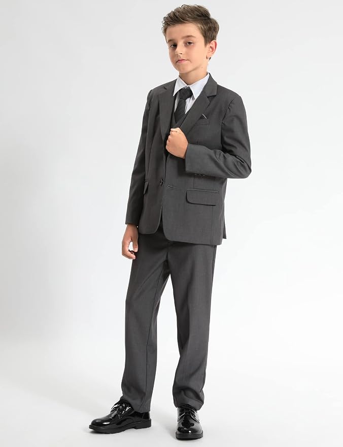 A&J DESIGN Boys 7-Piece Formal Suit Ring Bearer Outfit - Image 2
