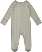 Baby Footed Pajamas with Mittens Rayon from Bamboo 2pcs Newborn Infant 2-way - Image 4