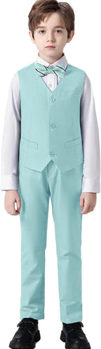 Boys' Suits Formal Slim Fit Tuxedo Boys Vest and Pants Set - Image 2